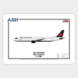 Airbus A321 - Air Canada "New Colours" (Art Print) Sticker